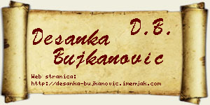 Desanka Bujkanović vizit kartica